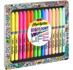 Surligneur BIC Grip Highlight Your Life assorti
