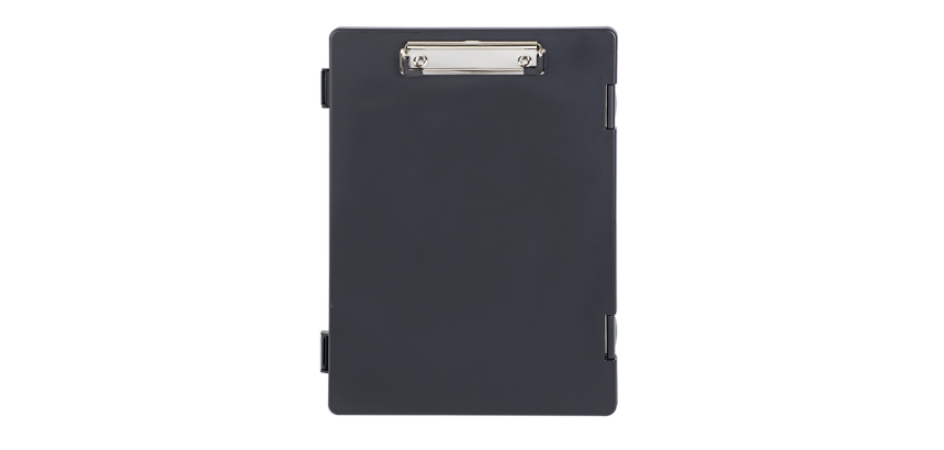 Porte-bloc avec compartiment MAULtred A4 portrait ouverture latérale PP noir