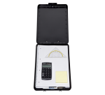 Porte-bloc avec compartiment MAULslim A4 portrait ouverture petit côté PP noir