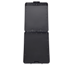 Porte-bloc avec compartiment MAULslim A4 portrait ouverture petit côté PP noir