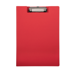 Porte-bloc à rabat MAULbalance A4 portrait carton renforcé dos 8mm rouge
