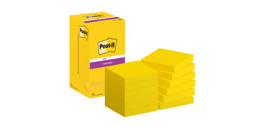 Post-it Super Sticky Notes 644 76x76mm Ultra Gelb 12 Stück