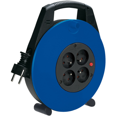 Enrouleur de câble Brennenstuhl Vario 4 prises10m noir/bleu H05VV-F 3G1,5 FR/BE