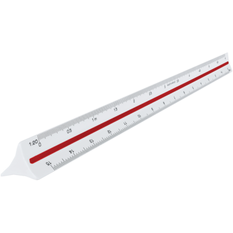 Schaalstok Maped driehoekig 1:20/25/33,33/50/75/100