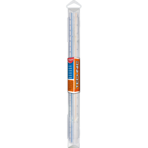Règle à échelle de réduction Maped triangulaire 1:100/200/250/300/400/500