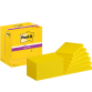 Bloc-mémos Post-it 655 Super Sticky 76x127mm néon jaune 12 pièces