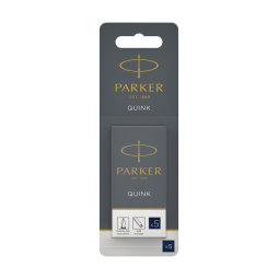 Cartouche d'encre Parker Quink bleu-noir blister 10 pièces