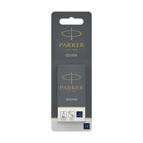 Inktpatroon Parker Quink blauwzwart blister à 5 stuks