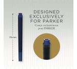 Cartouche d'encre Parker Quink bleu-noir blister 5 pièces