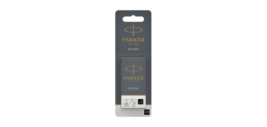 Inktpatroon Parker Quink zwart blister à 10 stuks