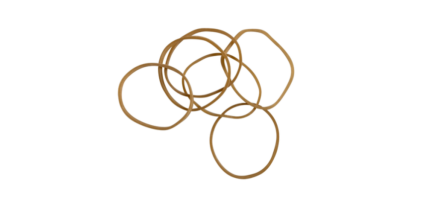 Elastic No. 14 Standard Rubber Bands 50x1.5mm 1kg brown 5333 pieces