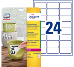 Etiquette Avery L4773REV-20 63,5x33,9mm blanc 480 pièces