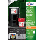 Etiket Avery B3655-50 148x210mm polyethyleen wit 100 stuks