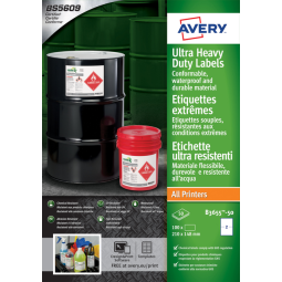 Etiket Avery B3655-50 148x210mm polyethyleen wit 100stuks