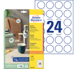 Avery Label L3415-10 round 40mm white 240 pieces