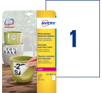 Etiquettes Avery L4775REV-20 210x297mm blanc 20 pièces