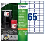 Etiquette Avery B7651-50 38x21mm polyéthylène blanc 3250 pièces