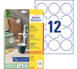 Etiket Avery L3416-10 rond 60mm wit 120 stuks