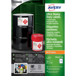 Etiket Avery B7173-50 99x57mm polyethyleen wit 500stuks