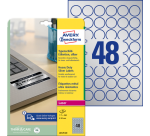 Avery Label L6129-20 round 30mm silver 960 pieces