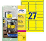 Avery Label L6105-20 63.5x29.6mm yellow 540 pieces