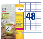 Etiquette Avery L4778REV 45,7x21,2mm blanc 960 pièces