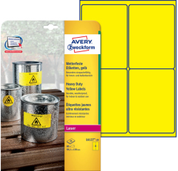 Etiket Avery Zweckform L6127-20 99.1x139mm geel 80stuks