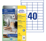 Etiquette Avery LR3657-10 48,5x25,4mm recyclé blanc 400 pièces