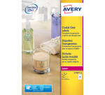 Etiquette Avery L7783-25 96x50,8mm transparent 250 pièces