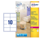 Etiquette Avery L7783-25 96x50,8mm transparent 250 pièces