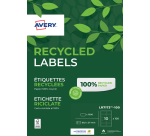 Avery Label LR7173-100 99.1x57mm recycled white 1000 pieces