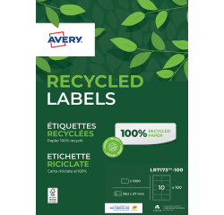 Etiquette Avery LR7173-100 99,1x57mm recyclé blanc 1000 pièces
