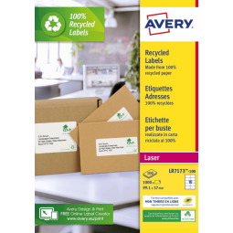 Etiquette Avery LR7173-100 99,1x57mm recyclé blanc 1000 pièces