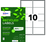 Avery Label LR7173-100 99.1x57mm recycled white 1000 pieces