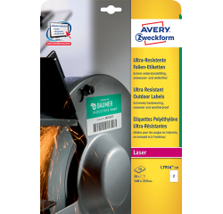 Etiket Avery Zweckform L7916-10 210x148mm polyethyleen wit 20stuks