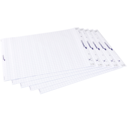 Bloc papier pour chevalet Legamaster quadrillé 20 feuilles 5 pièces