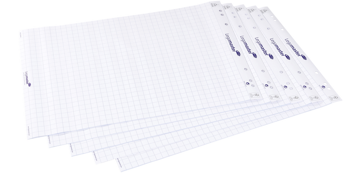 Bloc papier pour chevalet Legamaster quadrillé 20 feuilles 5 pièces