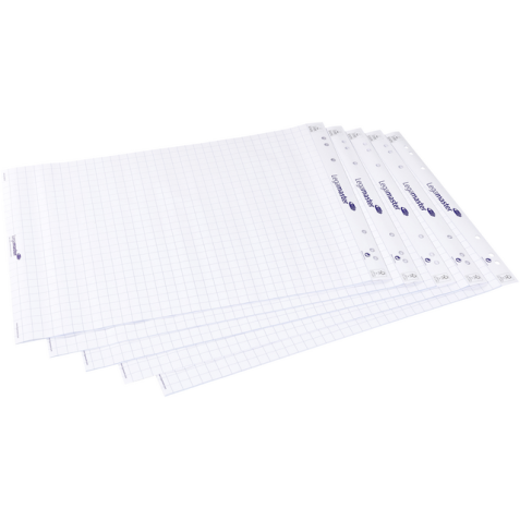 Bloc papier pour chevalet Legamaster quadrillé 20 feuilles 5 pièces