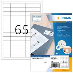 Etiket HERMA 10778 38.1x21.2mm wit 5200stuks