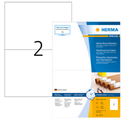 Etiquette HERMA 10774 résiste aux intempéries 210x148mm blanc 160pcs
