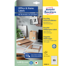 Etiket Avery LR3666-10 38x21.2mm recycled wit 650 stuks