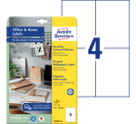 Etiket Avery LR3483-10 105x148mm recycled wit 40 stuks