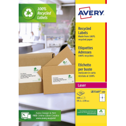 Etiquette Avery LR-7169-100 99,1x139mm recyclé blanc 400 pièces