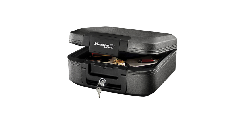 Master Lock Fireproof and Waterproof Security Box, Anthracite Gray, Size M