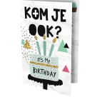 Uitnodiging Cake 13.5x9cm