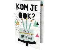 Uitnodiging Cake 13.5x9cm