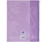 Notitieboek Oxford Touch Europeanbook A4+ 4-gaats lijn 160 pagina's pastel paars