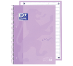 Notitieboek Oxford Touch Europeanbook A4+ 4-gaats lijn 160 pagina's pastel paars