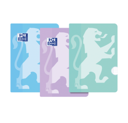 Bloc de cours Oxford School A5 ligné 72 pages pastel assorti 3 pièces