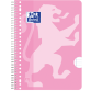 Bloc de cours Oxford School A4+ ligné 23 perf 160 pages 80g rose